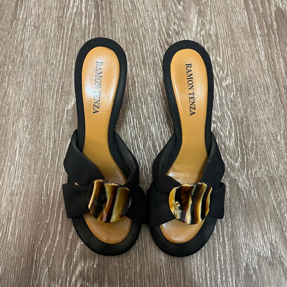 Ramon Tenza Black Women's Slide Sandals
